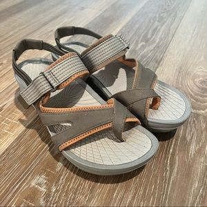 Women’s Baretraps Wedge Comfort Sandals 7 M Tan & Orange Brinley Lightweight